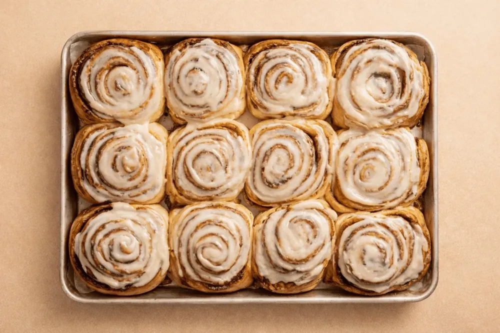 Bandeja de rolls de canela
